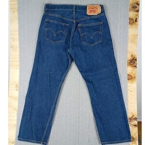 Levi's 501XX Jeans Men 32X28 *Altered Blue Straight Leg Button Fly Denim